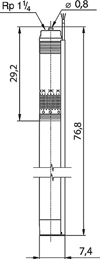 Насос скважинный центробежный 3" Grundfos SQ 1-65 96510190 Насос скважинный центробежный 3" Grundfos SQ 1-65 96510190