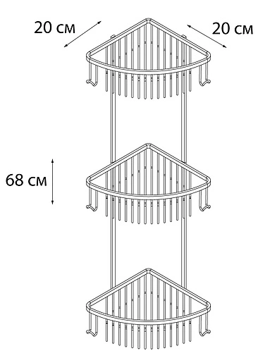 Полка Fixsen бронза FX-858-3