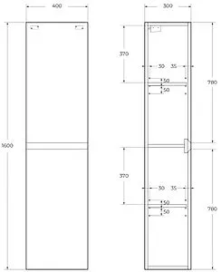 Шкаф-пенал подвесной Cezares MOLVENO 40 Beton MOLVENO-1600-2A-SC-BET Шкаф-пенал подвесной Cezares MOLVENO 40 Beton MOLVENO-1600-2A-SC-BET, 2
