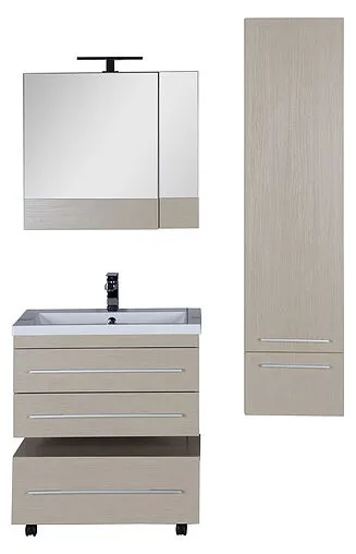 Шкаф-зеркало Aquanet Нота 75 L светлый дуб 00158857