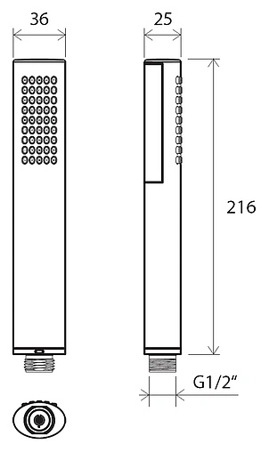 Лейка ручного душа Ravak 954 хром X07P114
