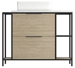 Тумба-умывальник напольная Cersanit Bosquet 100 дуб 63013+, 5