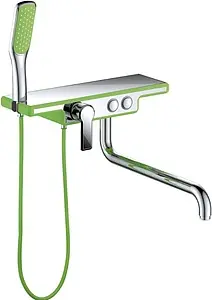 Смеситель для ванны с длинным изливом D&K Berlin Humboldt зелёный/хром DA1443312 Смеситель для ванны с длинным изливом D&K Berlin Humboldt зелёный/хром DA1443312, 1