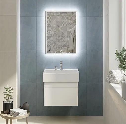 Зеркало с подсветкой Kerama Marazzi Tecno 60 с подогревом белый глянцевый TE.mi.60