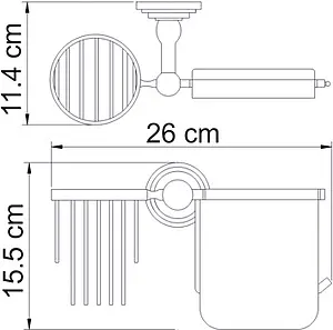 Держатель туалетной бумаги Wasserkraft Isar теёмная тёмная бронза 7359 Держатель туалетной бумаги Wasserkraft Isar теёмная тёмная бронза 7359, 3
