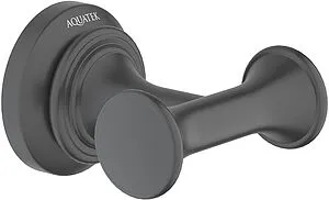 Крючок двойной Aquatek Классик чёрный матовый AQ4502MB Крючок двойной Aquatek Классик чёрный матовый AQ4502MB, 1