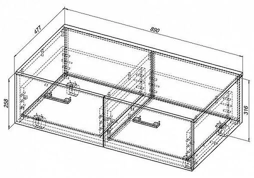 Тумба подкатная Aquanet Нота 90 белый 00170737