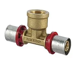 Тройник пресс переходной 16мм x ½"в x 16мм Tdm Brass 16551216 Тройник пресс переходной 16мм x ½"в x 16мм Tdm Brass 16551216