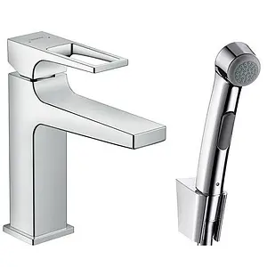 Смеситель для раковины с гигиеническим душем Hansgrohe Metropol 110 хром 74522000 Смеситель для раковины с гигиеническим душем Hansgrohe Metropol 110 хром 74522000, 1