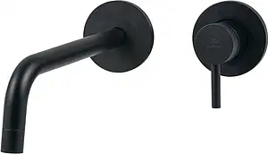 Смеситель для раковины из стены Paffoni Light чёрный LIG007NO70, 1