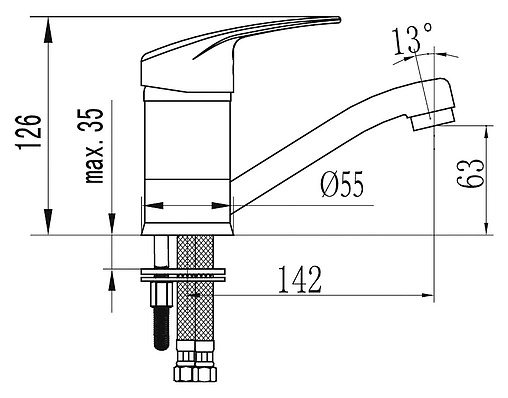 Смеситель для раковины SMARTsant Тренд хром SM054009AA