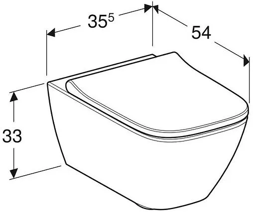 Комплект 5 в 1 Geberit Smyle Square Rimfree 500.153.37.1 с кнопкой Delta 30 115.137.11.1 белый глянцевый Комплект 5 в 1 Geberit Smyle Square Rimfree 500.153.37.1 с кнопкой Delta 30 115.137.11.1 белый глянцевый