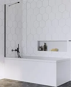 Шторка на ванну 900мм прозрачное стекло Radaway Idea Black PNJ 90 10001090-54-01, 1