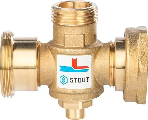 Трехходовой термостатический антиконденсационный клапан 1&quot; Kvs 3.2 Stout SVM-0050-326006