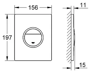 Клавиша смыва для унитаза Grohe Nova Light 38809000 хром глянцевый Клавиша смыва для унитаза Grohe Nova Light 38809000 хром глянцевый, 2