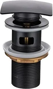 Выпуск автоматический для раковины с переливом Allen Brau Infinity Square чёрный Electroplating 5.21026-31 Выпуск автоматический для раковины с переливом Allen Brau Infinity Square чёрный Electroplating 5.21026-31, 1