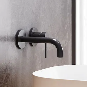 Смеситель для раковины из стены Damixa Scandinavian Pure чёрный матовый 360260300, 3