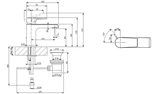 Смеситель для раковины Villeroy&Boch Liberty хром TVW10700100061, 2