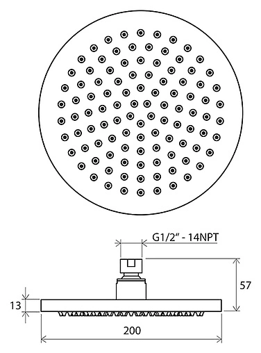 Лейка верхнего душа Ravak 981 хром X07P015