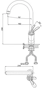 Смеситель для кухни D&K Venice Baciano чёрный/золото DA1032459 Смеситель для кухни D&K Venice Baciano чёрный/золото DA1032459, 2