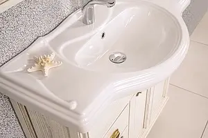 Тумба-умывальник напольная Aquaton Жерона 105 белое золото 1A1586K5GEM40, 5