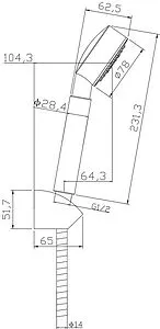 Смеситель для душа Cersanit Smart хром 64511 Смеситель для душа Cersanit Smart хром 64511, 2