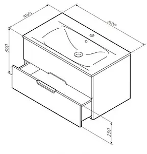 Тумба-умывальник подвесная Am.Pm Spirit 80 белый M70FHX0802WG33+M70AWCC0802WG Тумба-умывальник подвесная Am.Pm Spirit 80 белый M70FHX0802WG33+M70AWCC0802WG, 2