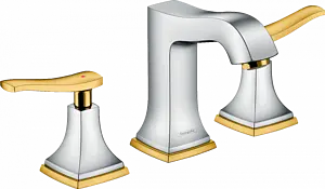 Смеситель для раковины Hansgrohe Metropol Classic 110 хром/золото 31330090 Смеситель для раковины Hansgrohe Metropol Classic 110 хром/золото 31330090, 1