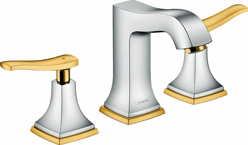 Смеситель для раковины Hansgrohe Metropol Classic 110 хром/золото 31330090