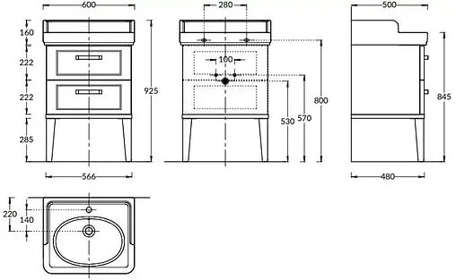 Тумба-умывальник напольная Kerama Marazzi Pompei 80 камео бежевый PO.N.80.2\CAM+Po.wb.80