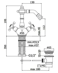 Смеситель для биде Paffoni Belinda хром FBLV135CR Смеситель для биде Paffoni Belinda хром FBLV135CR, 2
