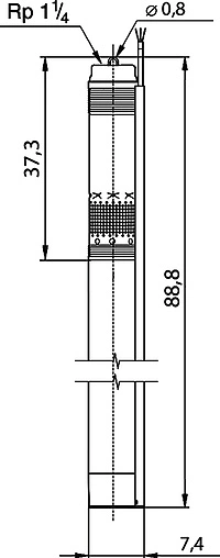 Насос скважинный центробежный 3&quot; Grundfos SQ 3-95 96510209