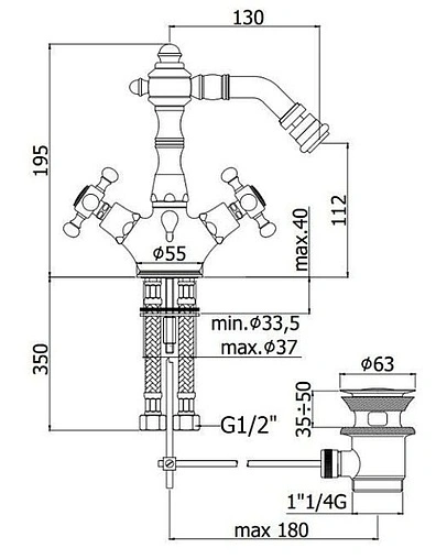 Смеситель для биде Paffoni Belinda хром FBLV135CR