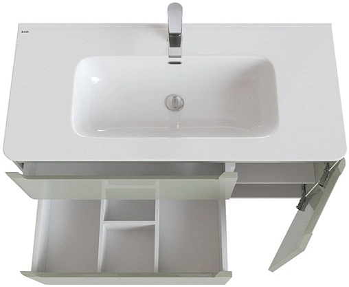 Тумба под умывальник подвесная IDDIS Edifice 100 фисташково-серый EDI10G1i95