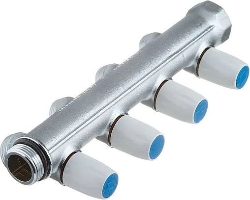 Коллектор регулирующий проходной 4 отвода ¾&quot;в/н x ¾&quot;ек Tiemme MAXIMA 1860015