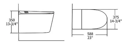 Умный унитаз-биде подвесной безободковый Allen Brau Smart Tornado белый 4.I1001.20