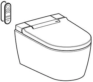 Умный унитаз-биде подвесной безободковый Geberit AquaClean Sela белый 146.224.11.1 Умный унитаз-биде подвесной безободковый Geberit AquaClean Sela белый 146.224.11.1, 5