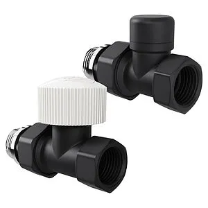 Комплект вентилей терморегулирующих прямых ½" в/н Royal Thermo Design черный RATVDP11212BL Комплект вентилей терморегулирующих прямых ½" в/н Royal Thermo Design черный RATVDP11212BL, 2