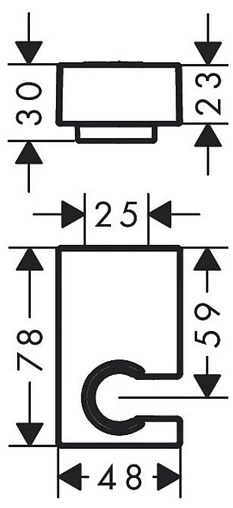 Держатель ручного душа Hansgrohe Porter E шлифованный чёрный хром 28387340