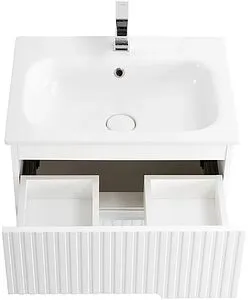 Тумба-умывальник подвесная Cezares Duet 60 Bianco Opaco DUET-600-2C-SO-BO+CZR-NAT-60-LVB, 5