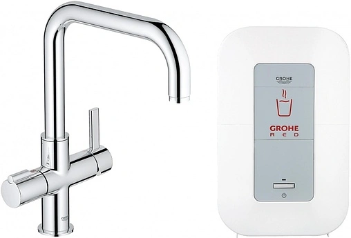 Смеситель для кухни со встроенным нагревом воды Grohe Red Duo хром 30145000