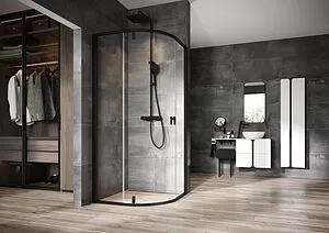 Душевая система с термостатом для душа Ravak 10° Free black TD F 091.20/150 чёрный матовый X070160 Душевая система с термостатом для душа Ravak 10° Free black TD F 091.20/150 чёрный матовый X070160, 4