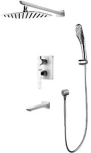 Душевая система со смесителем для ванны Lemark Melange белый/хром LM4922CW Душевая система со смесителем для ванны Lemark Melange белый/хром LM4922CW, 1