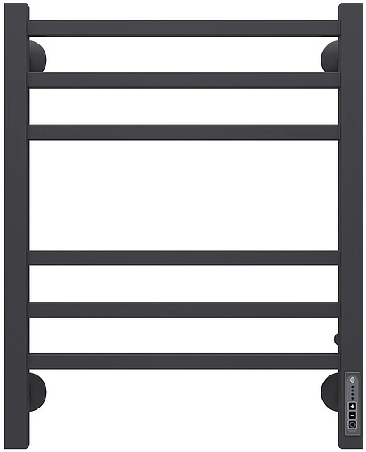Полотенцесушитель электрический лесенка Terminus Ватикан П6 450х600 электро quick touch КС 9005 черный матовый 4670078527516