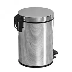 Ведро для мусора Aquanet хром 8074