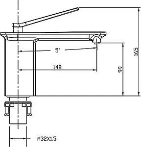 Смеситель для раковины Timo Halti хром 4161/00F Смеситель для раковины Timo Halti хром 4161/00F, 2
