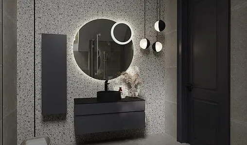 Тумба под умывальник подвесная Raval Decent 100 антрацит Dec.01.100/A/RL