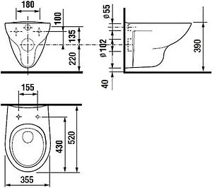 Унитаз подвесной Roca Mateo белый 346200000 Унитаз подвесной Roca Mateo белый 346200000, 2