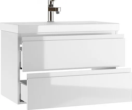 Тумба-умывальник подвесной Домино Graffo 80 белый DGr2103T+S-UM-MOD80SL/1