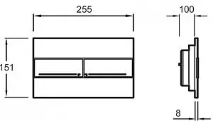 Комплект 5 в 1 Jacob Delafon Vox E21770RU-00 с кнопкой E4316-CP хром глянцевый, 4